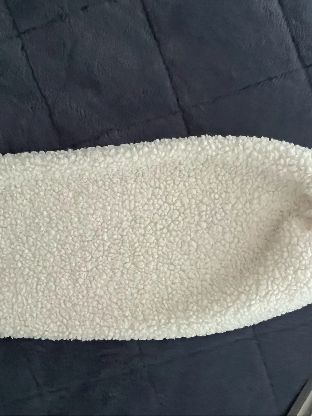 Express Cream Sherpa Zip-Neck Pullover